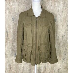 J.Crew Sz 8 M Green Classic Twill Blazer Jacket Military